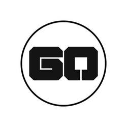 go letter logo design with simple style vector image