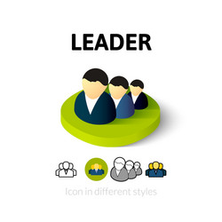 leader icon in different style vector