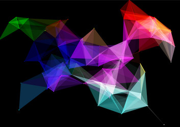 low poly abstract design with connecting lines vector image