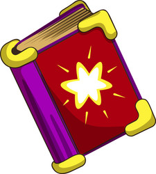 magic book icon cartoon style vector