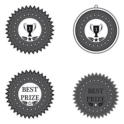 medal best prize and first place on a white vector image