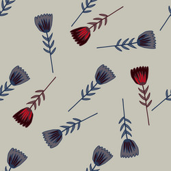 Pale random seamless pattern with outline blue vector