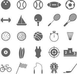 Sport icons on white background vector