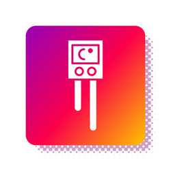 white temperature and humidity sensor icon vector image