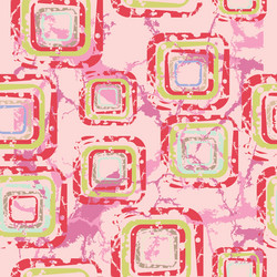 Abstract pattern with squares on a pink background vector