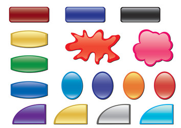 color buttons with different forms vector image