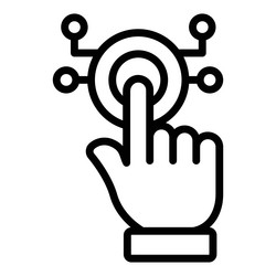 finger tap icon user interface as a simple sign vector image