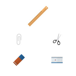 flat icon tool set of clippers date block vector image