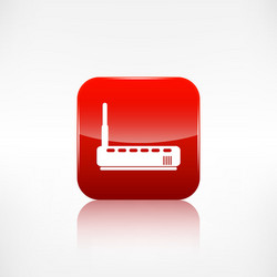 Wi fi router web icon application button vector