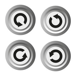 flat button with arrow icon set vector image