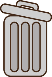 Cartoon trash can web garbage information vector