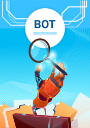 chat bot search robot virtual assistance vector image