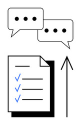 communication and task completion concept vector image