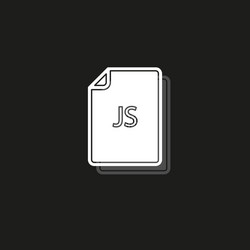 download js document icon - file format symbol vector image