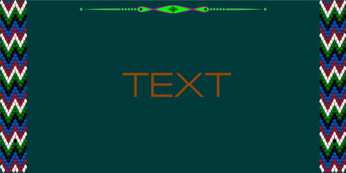 frame for text with a pattern on bedouin fabric vector