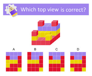 logic game iq training test vector image