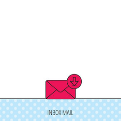 Mail inbox icon email message sign vector