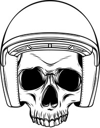 outline human skull design Vector Image