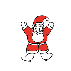 santa claus rejoices christmas and new year Vector Image