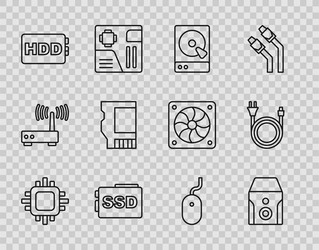set line processor with cpu uninterruptible power vector image