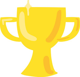 trophy cup flat color vector