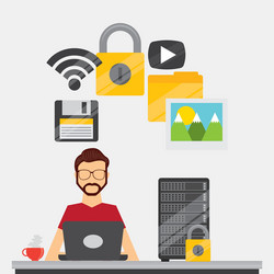 web hosting design vector image