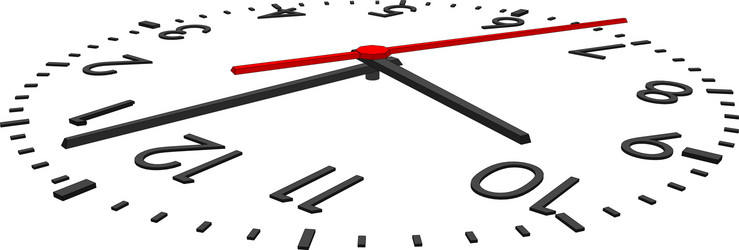Modern wall clock with roman numerals minimalist Vector Image