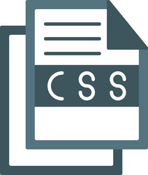css file icon vector image