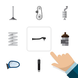 flat component set of input technology absorber vector image