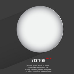 Flat modern web button with long shadow and space vector