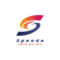 initial letter s with modern style and sharp vector image