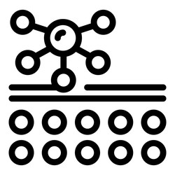 network connecting with data points forming a grid vector image