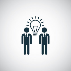 People idea bulb icon for web and ui on white vector