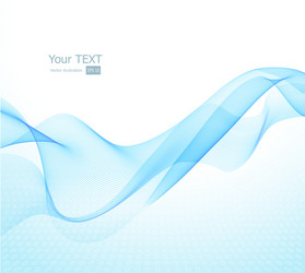 Abstract blue transparent wave background Vector Image