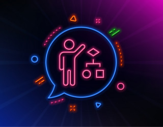 algorithm line icon business management sign vector image