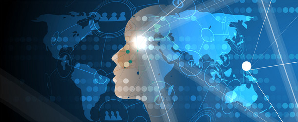 artificial intelligence technology web background vector image
