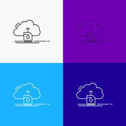 cloud upload save data computing icon over vector image