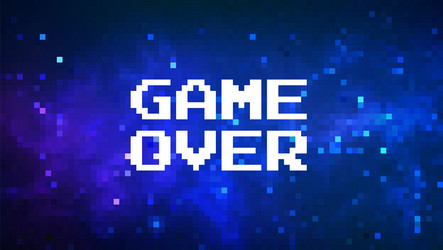 pixel art 8-bit background with message vector image