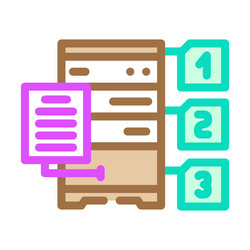 Query optimization database color icon vector