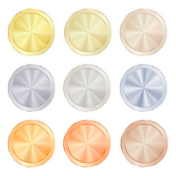 round polished knob centric circles with different vector image