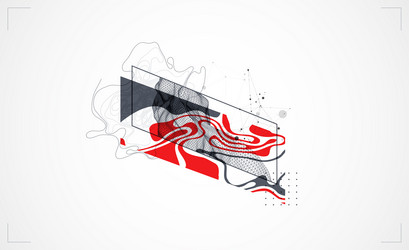 abstract art wireframe background modern science vector image
