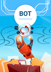 chat bot free robot virtual assistance of website vector image