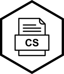 cs file document icon vector image