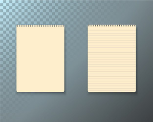 notepad set realistic empty mockup vector