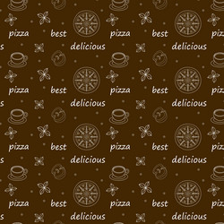 Seamless pattern with inscriptions delicious top vector