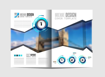 brochure template flyer design or depliant cover vector