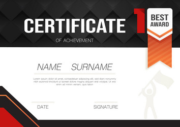 Premium modern certificate template design Vector Image