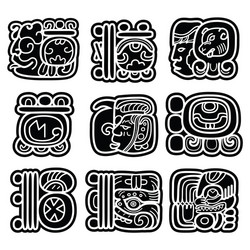 Mayan Hieroglyphs - Ancient Script vector image