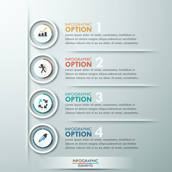 Modern infographics options banner vector