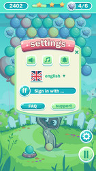 settings game window the vertical vector image
